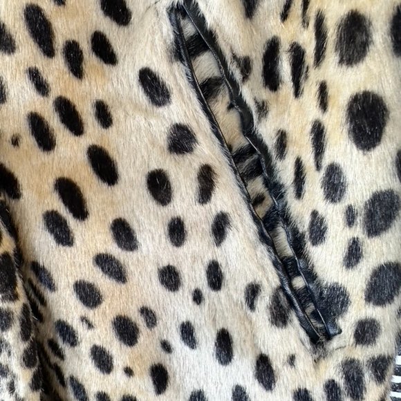 MOB WIFE! ASOS Leopard Print Faux Fur Coat, Size 4 - Picture 6 of 7